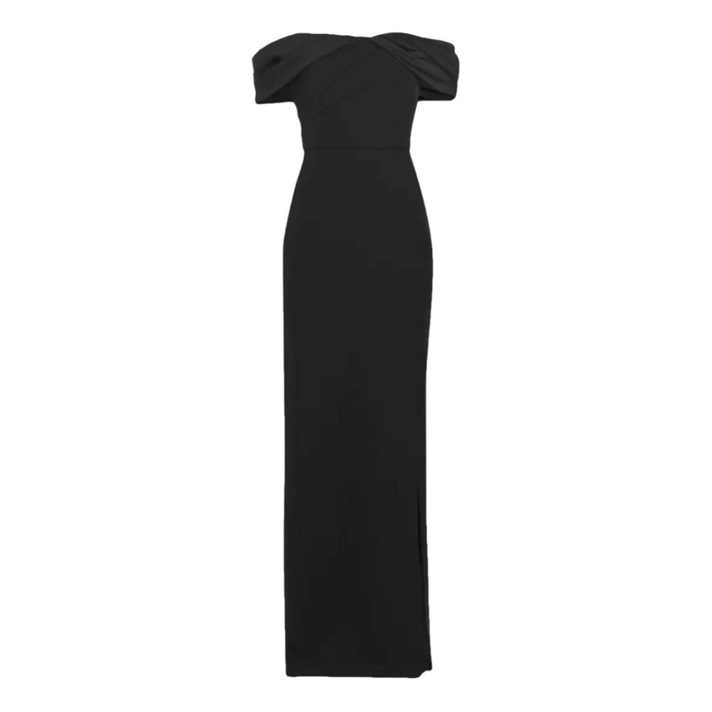 MONIQUE LHUILLIER Celeste Off-Shoulder Gown, Black, 10 (US)